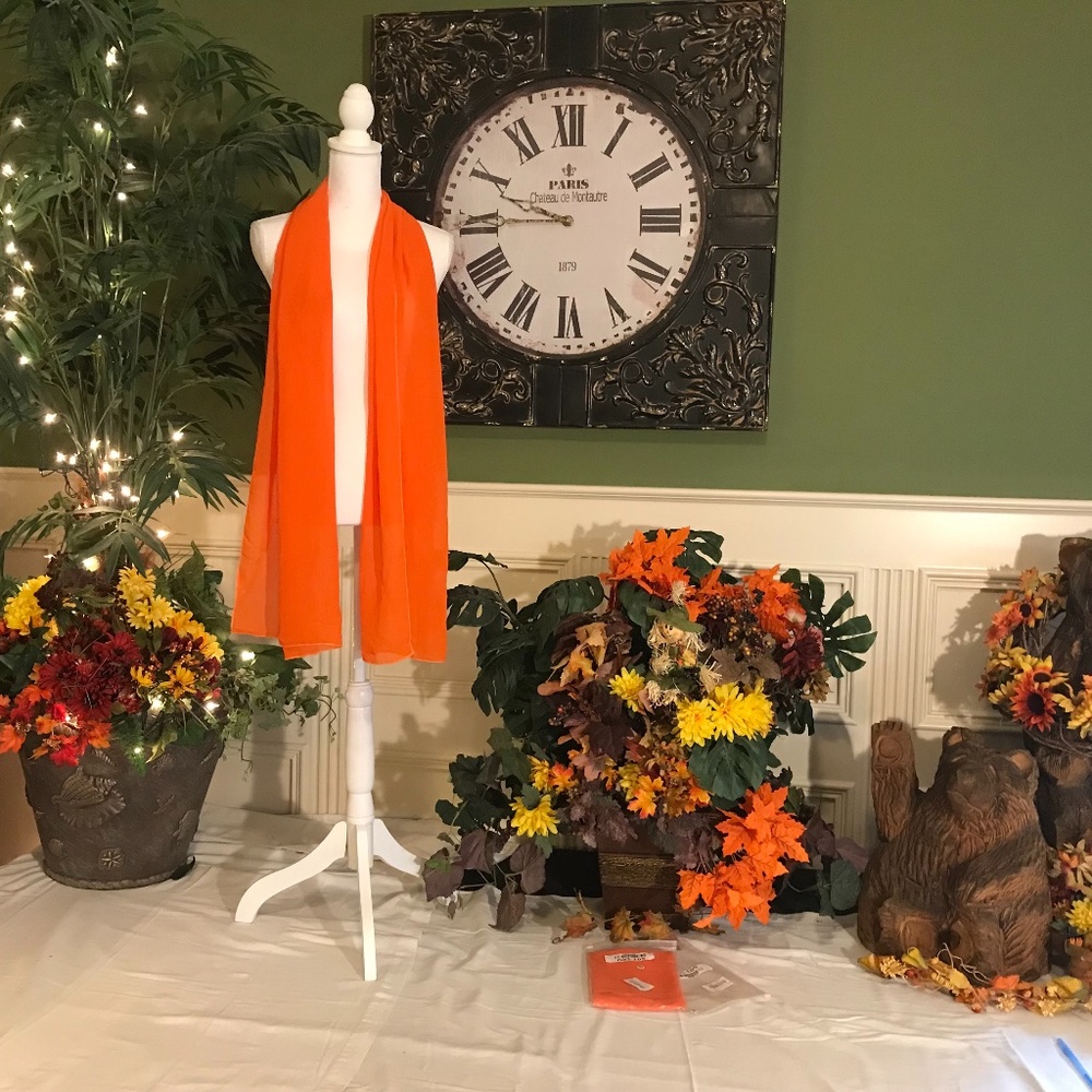 Orange Chiffon scarf